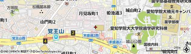 愛知県名古屋市千種区月見坂町2丁目周辺の地図