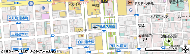 ｇｉｇｓ　栄店周辺の地図