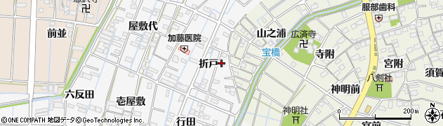 愛知県あま市七宝町川部折戸周辺の地図