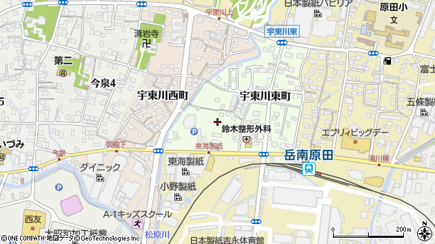 〒417-0853 静岡県富士市宇東川東町の地図
