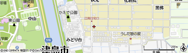 愛知県津島市牛田町（杁先）周辺の地図
