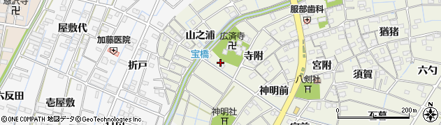愛知県あま市七宝町桂寺附45周辺の地図