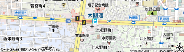 名古屋市役所　交通局地下鉄桜通線太閤通駅周辺の地図