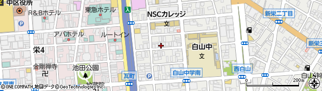 愛知県名古屋市中区新栄1丁目10-24周辺の地図