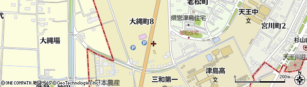 愛知県津島市大縄町周辺の地図