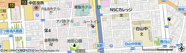 愛知県名古屋市中区栄4丁目7周辺の地図