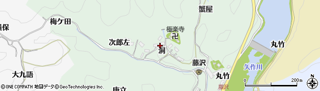 愛知県豊田市藤沢町（洞）周辺の地図