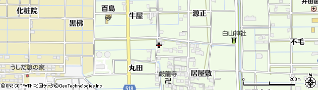 愛知県津島市百島町周辺の地図