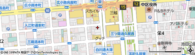 ガスト名古屋栄店周辺の地図