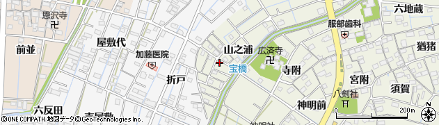 愛知県あま市七宝町桂（山之浦）周辺の地図