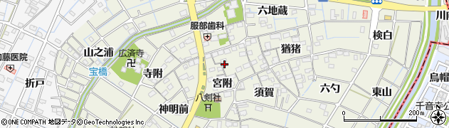 愛知県あま市七宝町桂（宮附）周辺の地図