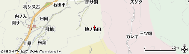 愛知県豊田市新盛町地ノ毛田周辺の地図