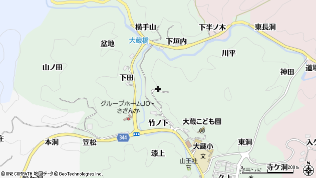 〒444-2511 愛知県豊田市大蔵町の地図