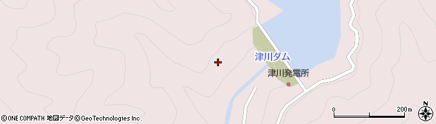 津川ダム周辺の地図