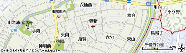 愛知県あま市七宝町桂猶猪周辺の地図