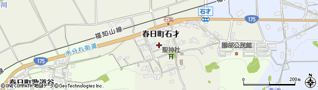 兵庫県丹波市春日町石才周辺の地図