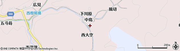 愛知県豊田市西樫尾町（西大空）周辺の地図