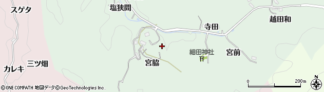 愛知県豊田市細田町宮脇周辺の地図