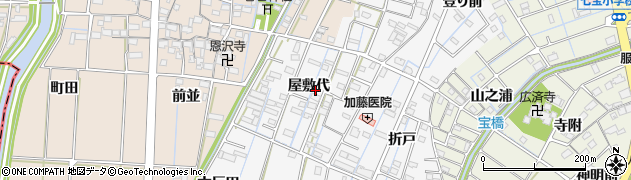 愛知県あま市七宝町川部屋敷代周辺の地図