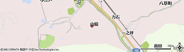 愛知県豊田市八草町山脇周辺の地図