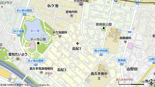 〒480-1114 愛知県長久手市長配の地図
