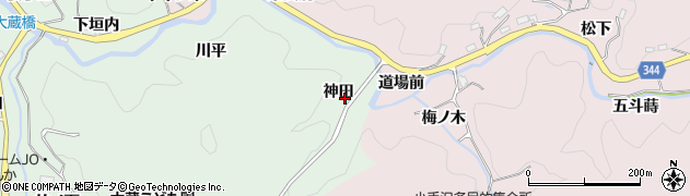 愛知県豊田市大蔵町神田周辺の地図
