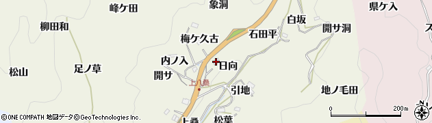 愛知県豊田市新盛町（日向）周辺の地図