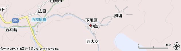 愛知県豊田市西樫尾町中島周辺の地図