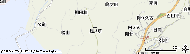 愛知県豊田市新盛町足ノ草周辺の地図