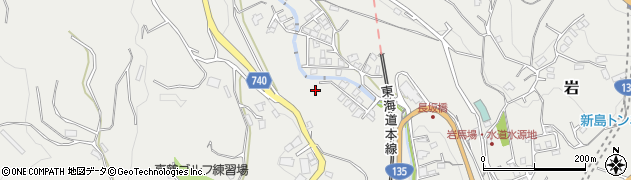 神奈川県真鶴町（足柄下郡）岩周辺の地図