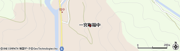 兵庫県宍粟市一宮町福中周辺の地図