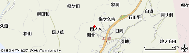愛知県豊田市新盛町（内ノ入）周辺の地図