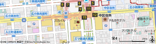 京樽名古屋栄地下街店周辺の地図