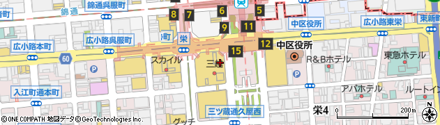 アインス 栄中地下街店周辺の地図