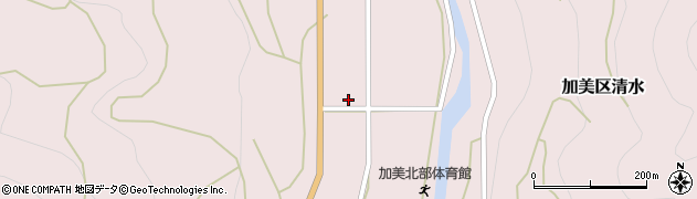 兵庫県多可郡多可町加美区清水周辺の地図