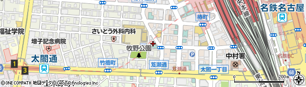 ヴィアイン名古屋新幹線口周辺の地図