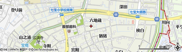 愛知県あま市七宝町桂（六地蔵）周辺の地図