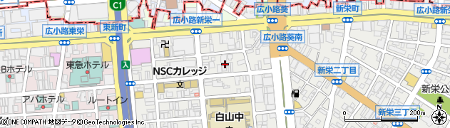 愛知県名古屋市中区新栄1丁目4周辺の地図