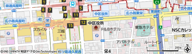 ゆで太郎名古屋中区役所店周辺の地図