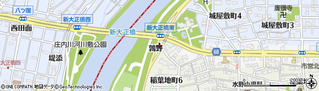 愛知県名古屋市中村区稲葉地町（鶉野）周辺の地図
