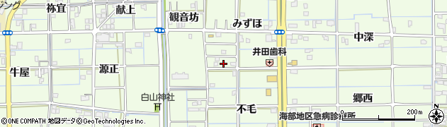 愛知県津島市莪原町みずほ93周辺の地図