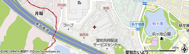 愛知県長久手市蟹原周辺の地図