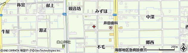 愛知県津島市莪原町みずほ83周辺の地図