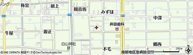 愛知県津島市莪原町みずほ85周辺の地図