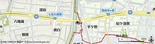 愛知県あま市七宝町桂（川向）周辺の地図