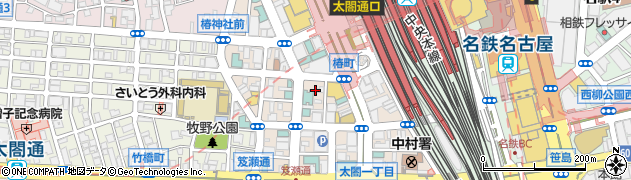 愛知県名古屋市中村区椿町周辺の地図