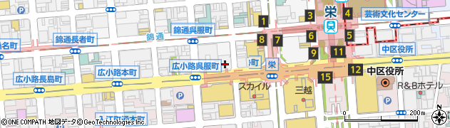 スガキヤニュー栄Ｂ２店周辺の地図