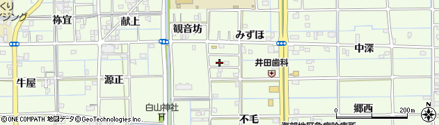愛知県津島市莪原町みずほ76周辺の地図