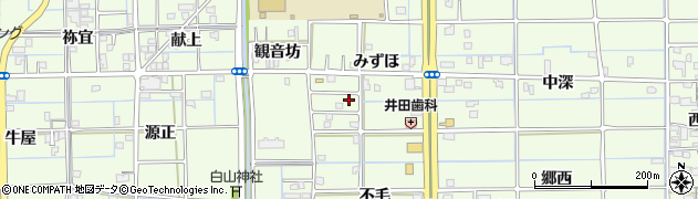 愛知県津島市莪原町みずほ66周辺の地図