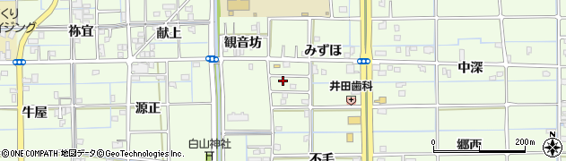 愛知県津島市莪原町みずほ70周辺の地図